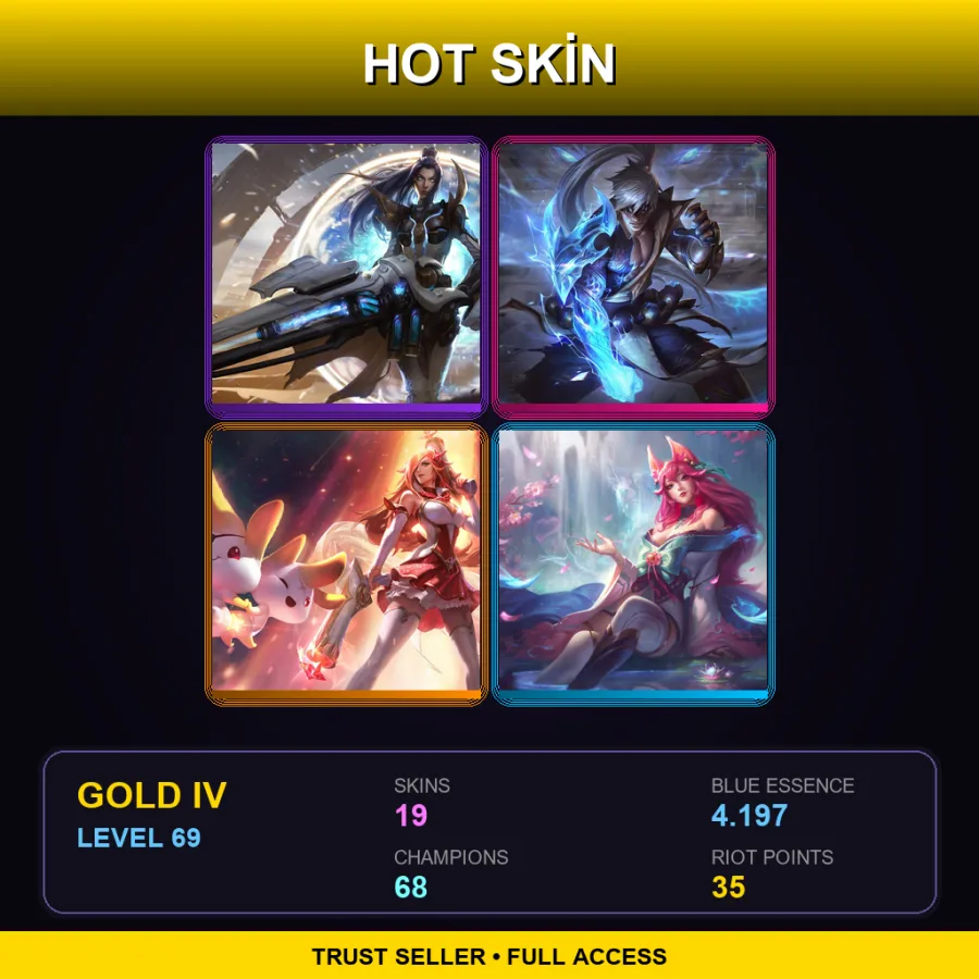 BR | Lv69 | Gold IV | 19 Skin | 68 Champ
