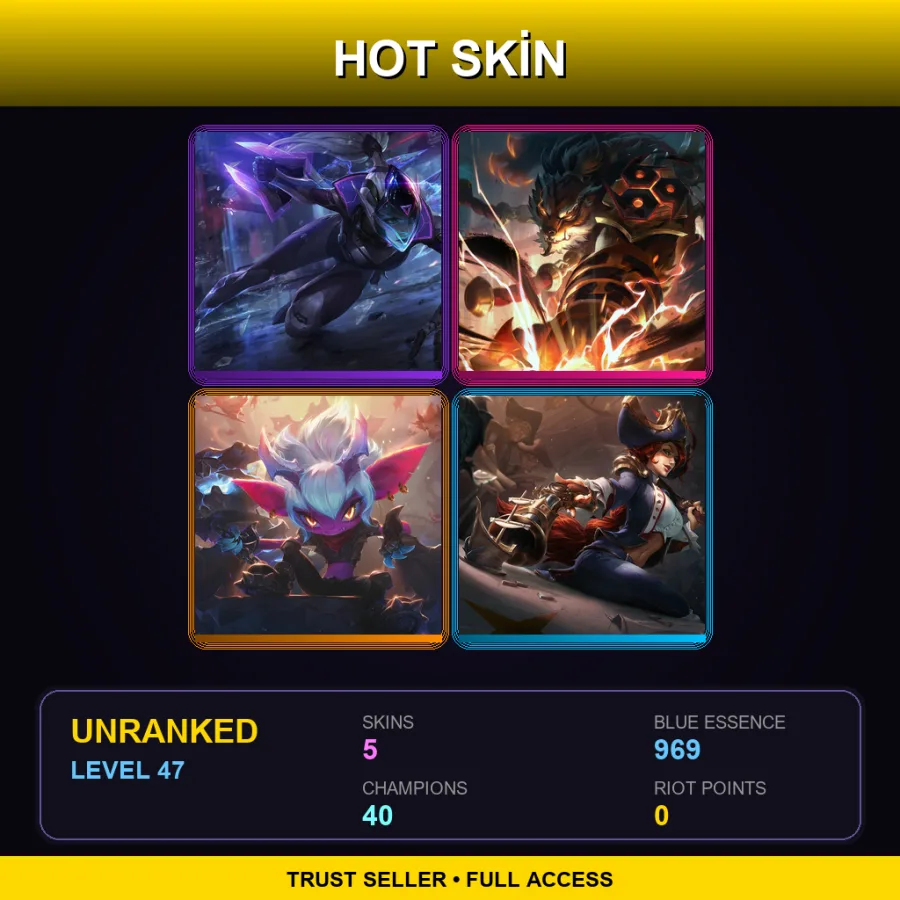 LAS | Lv47 | Unranked | 5 Skin | 40 Champ — Waterloo Miss Fortune
