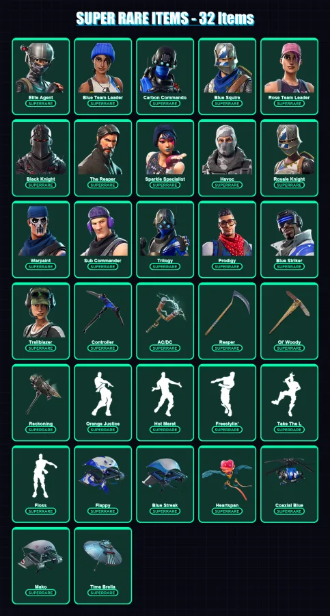 [PS4/PS5/XBOX/PC] | Elite Agent | Blue Team Leader | Carbon Commando | 96 skin | Lv1791