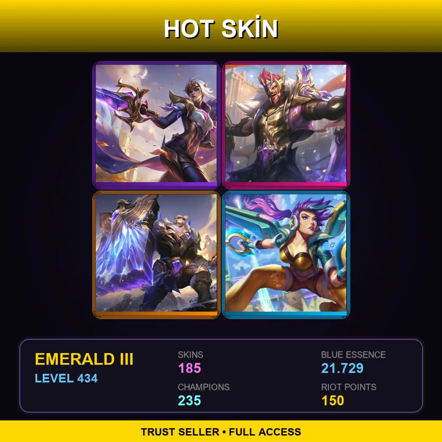 TR | Lv434 | Emerald III | 185 Skin | 235 Champ