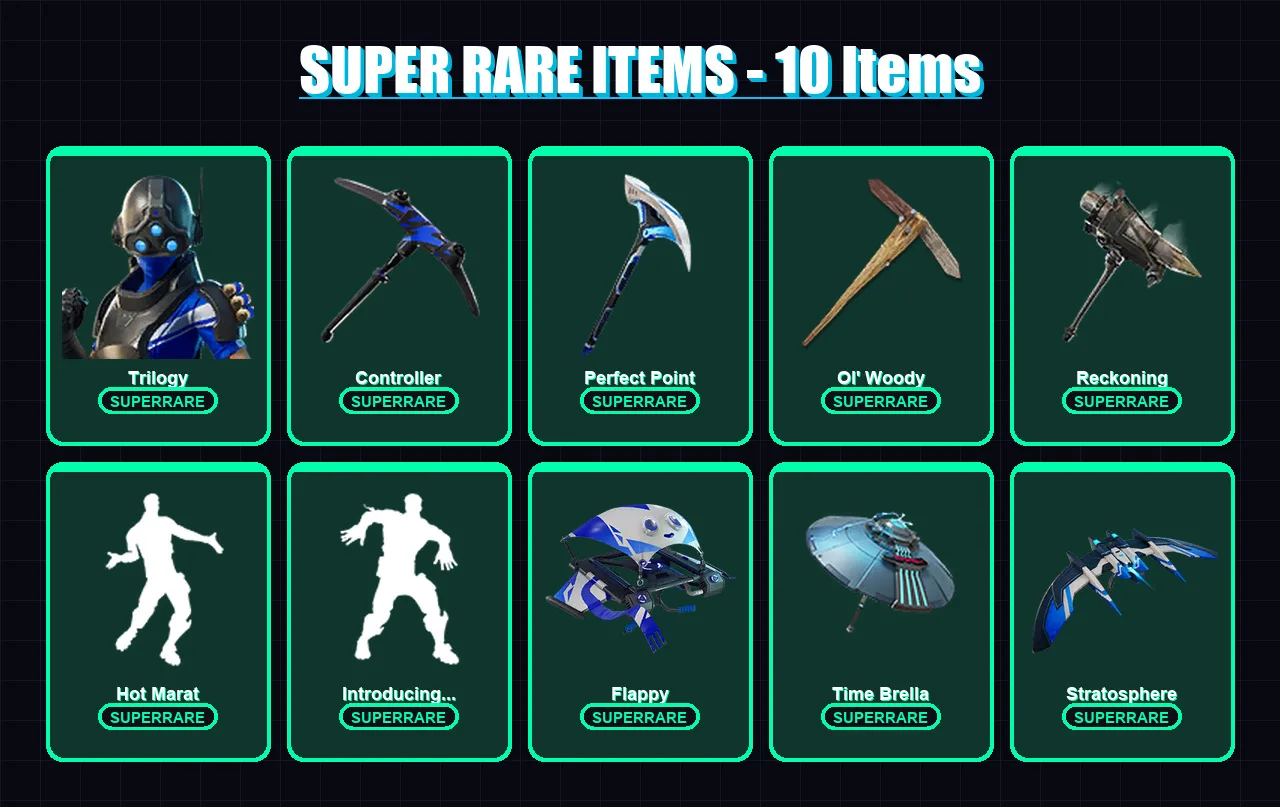 [PS4/PS5/PC] | Trilogy | Drift | Ragnarok | Calamity | Blackheart | 108 skin | 132 pickaxe | 96 emote | 112 glider | Lv1413