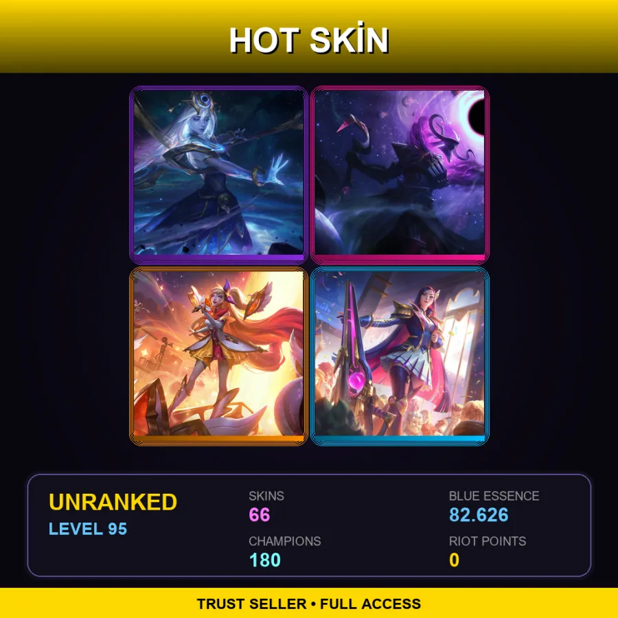 VN | Lv95 | Unranked | 66 Skin | 180 Champ — Old God Malphite