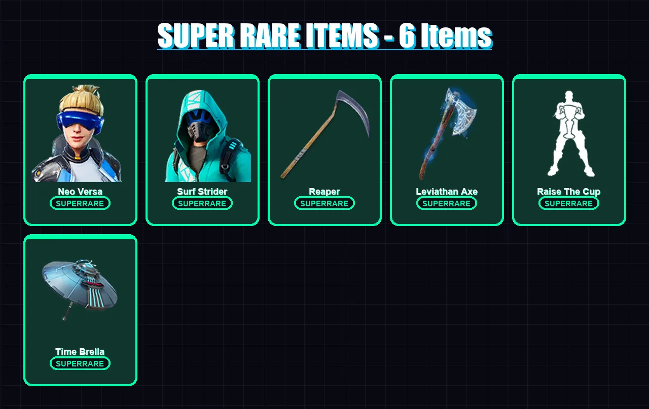 [PC/XBOX] | Neo Versa | Surf Strider | Galaxy Scout | Mandalorian | Deadpool | 107 skin | 76 pickaxe | 94 emote | 65 glider | Lv1051
