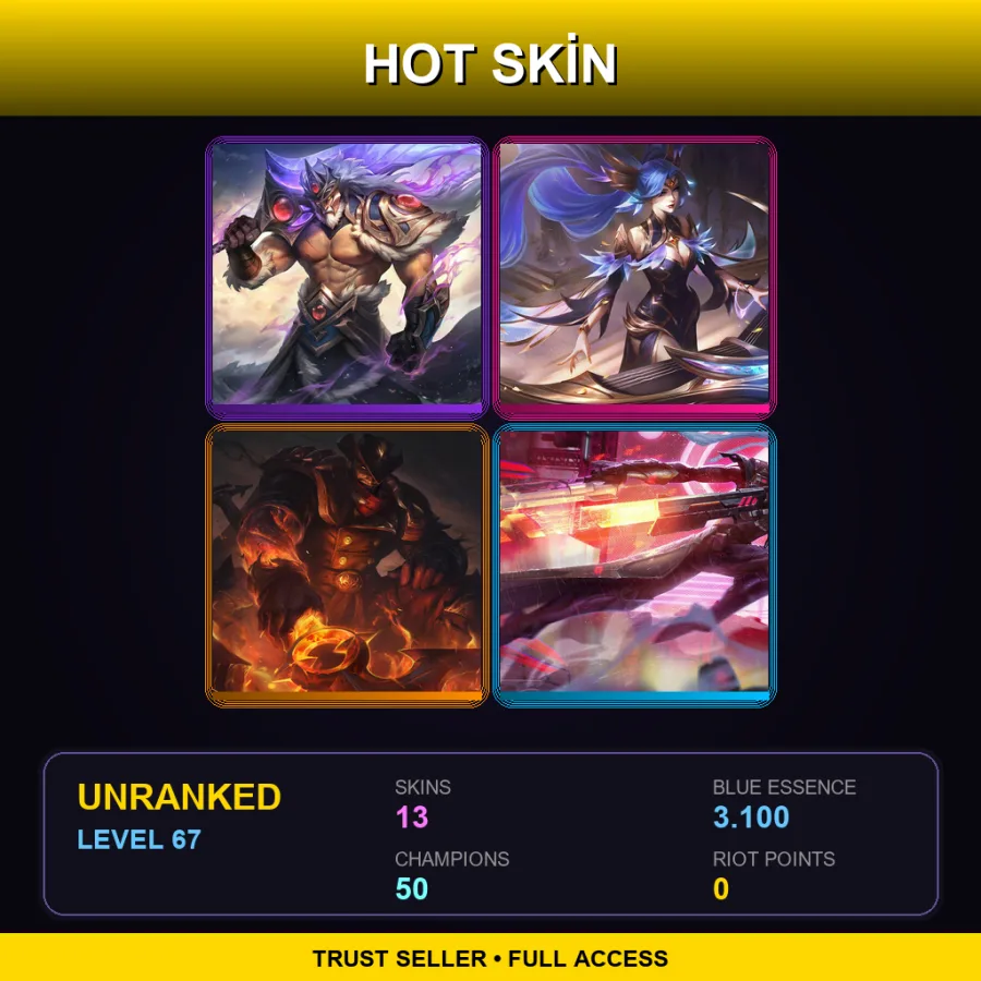 LAS | Lv67 | Unranked | 13 Skin | 50 Champ