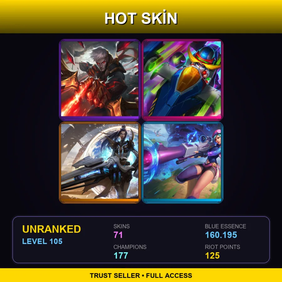 VN | Lv105 | Unranked | 71 Skin | 177 Champ