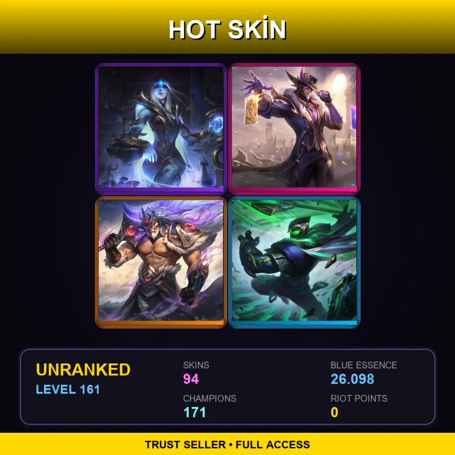 SG | Lv161 | Unranked | 94 Skin | 171 Champ — Dragonslayer Trundle