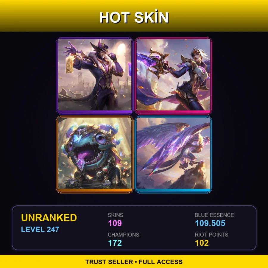 SG | Lv247 | Unranked | 109 Skin | 172 Champ — Cosmic Defender Xin Zhao