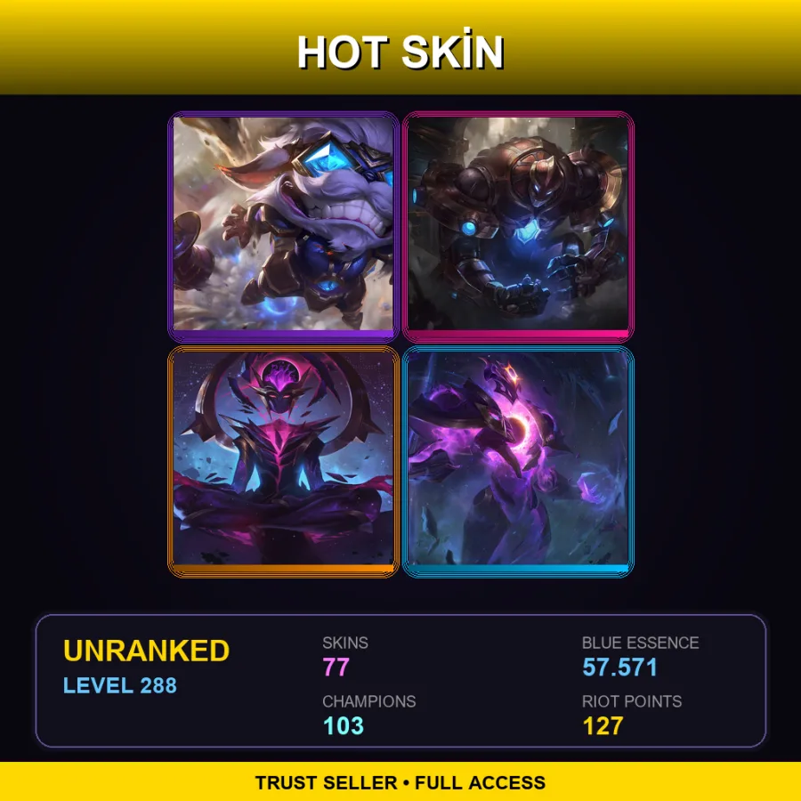 LAS | Lv288 | Unranked | 77 Skin | 103 Champ — Bewitching Neeko