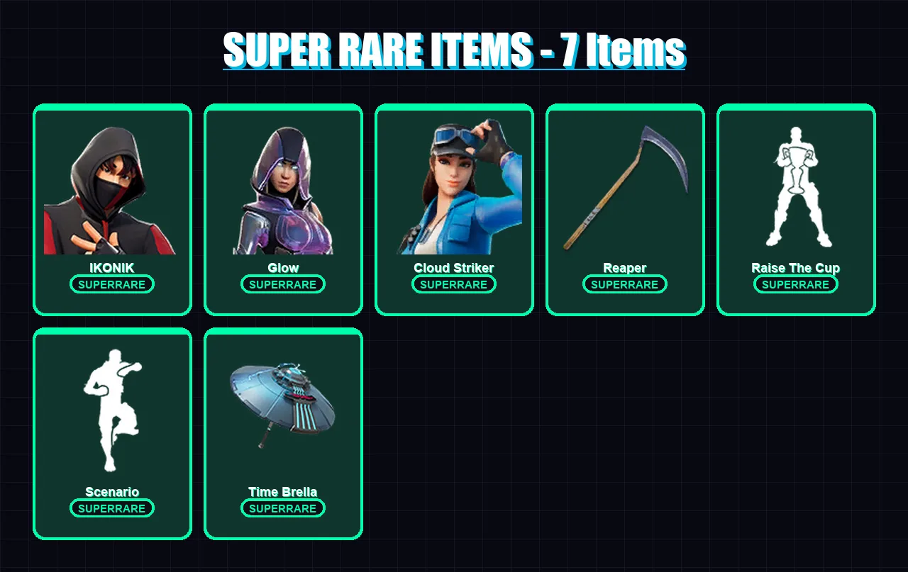 [PC/XBOX] | IKONIK | Glow | Cloud Striker | Catalyst | Blaze | 114 skin | 108 pickaxe | 103 emote | 95 glider | Lv1397 — Fortnite account