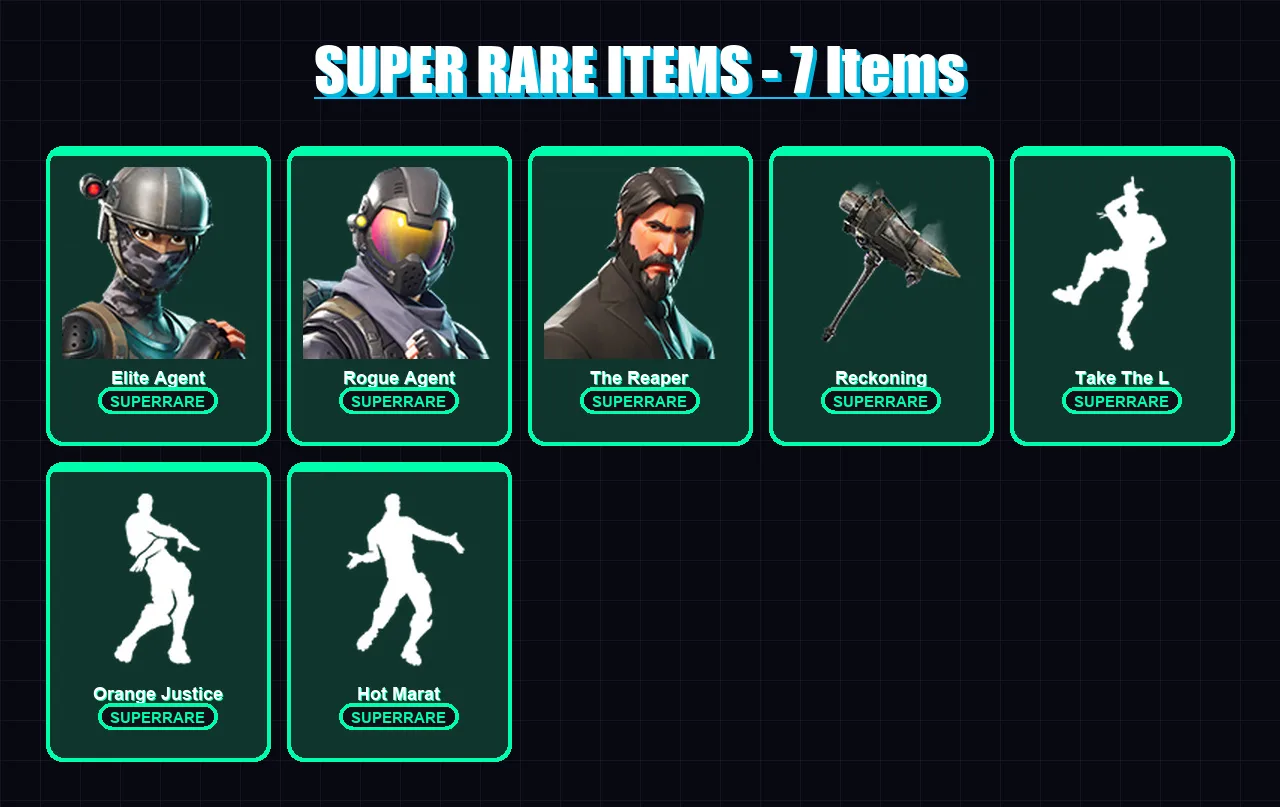[PC/PSN] | Elite Agent | Rogue Agent | The Reaper | Drift | The Visitor | 41 skin | 25 pickaxe | 39 emote | 31 glider | Lv434