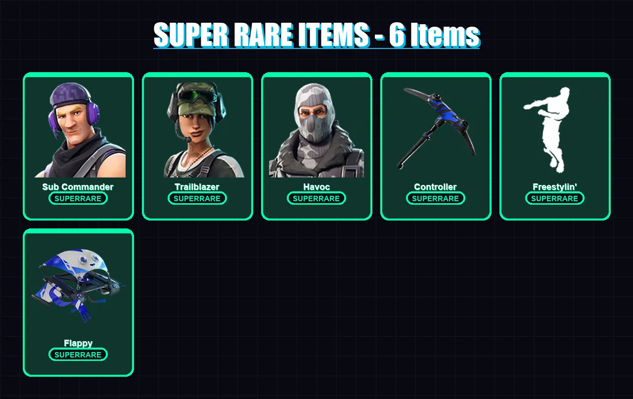 [PC/XBOX] | Sub Commander | Trailblazer | Havoc | Malik | Nezumi | 63 skin | 71 pickaxe | 49 emote | 66 glider | Lv740 — Fortnite account