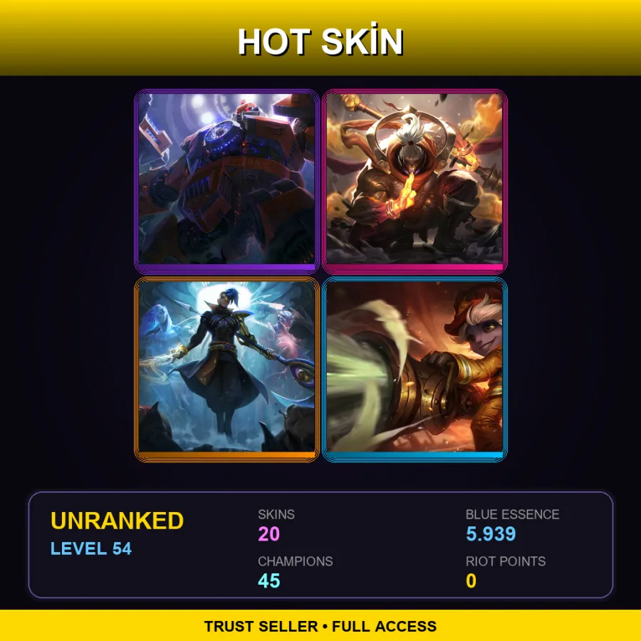 LAS | Lv54 | Unranked | 20 Skin | 45 Champ — Sultan Gangplank