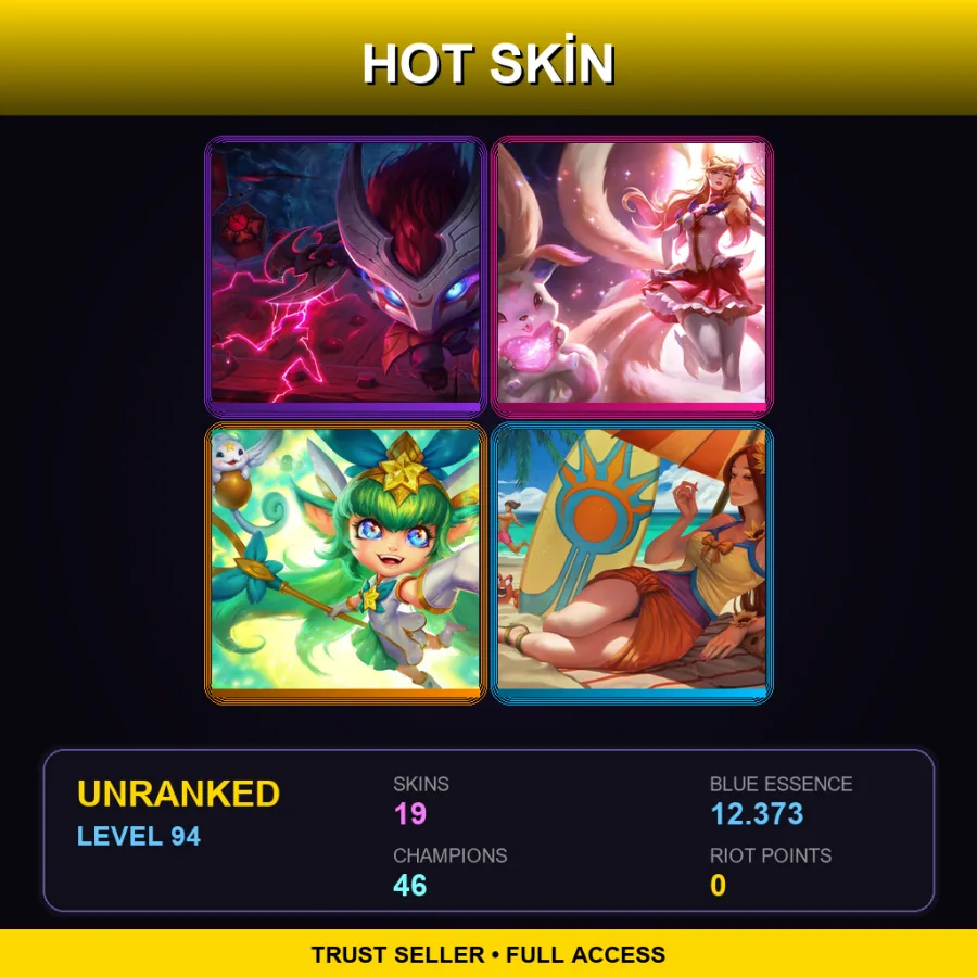 LAN | Lv94 | Unranked | 19 Skin | 46 Champ