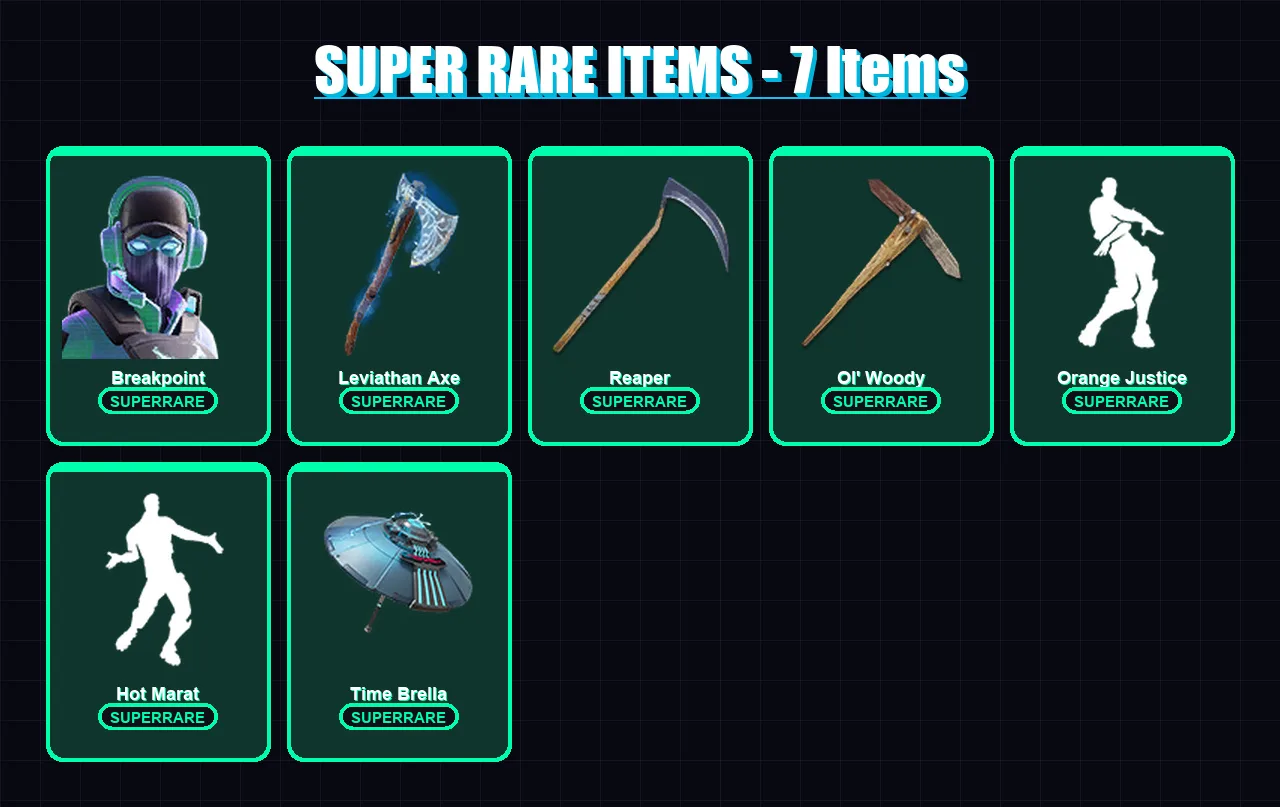 [PC/PSN] | Breakpoint | Ruin | Hybrid | Torin | Midas | 171 skin | 189 pickaxe | 150 emote | 164 glider | Lv2832