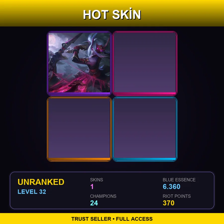 TR | Lv32 | Unranked | 1 Skin | 24 Champ