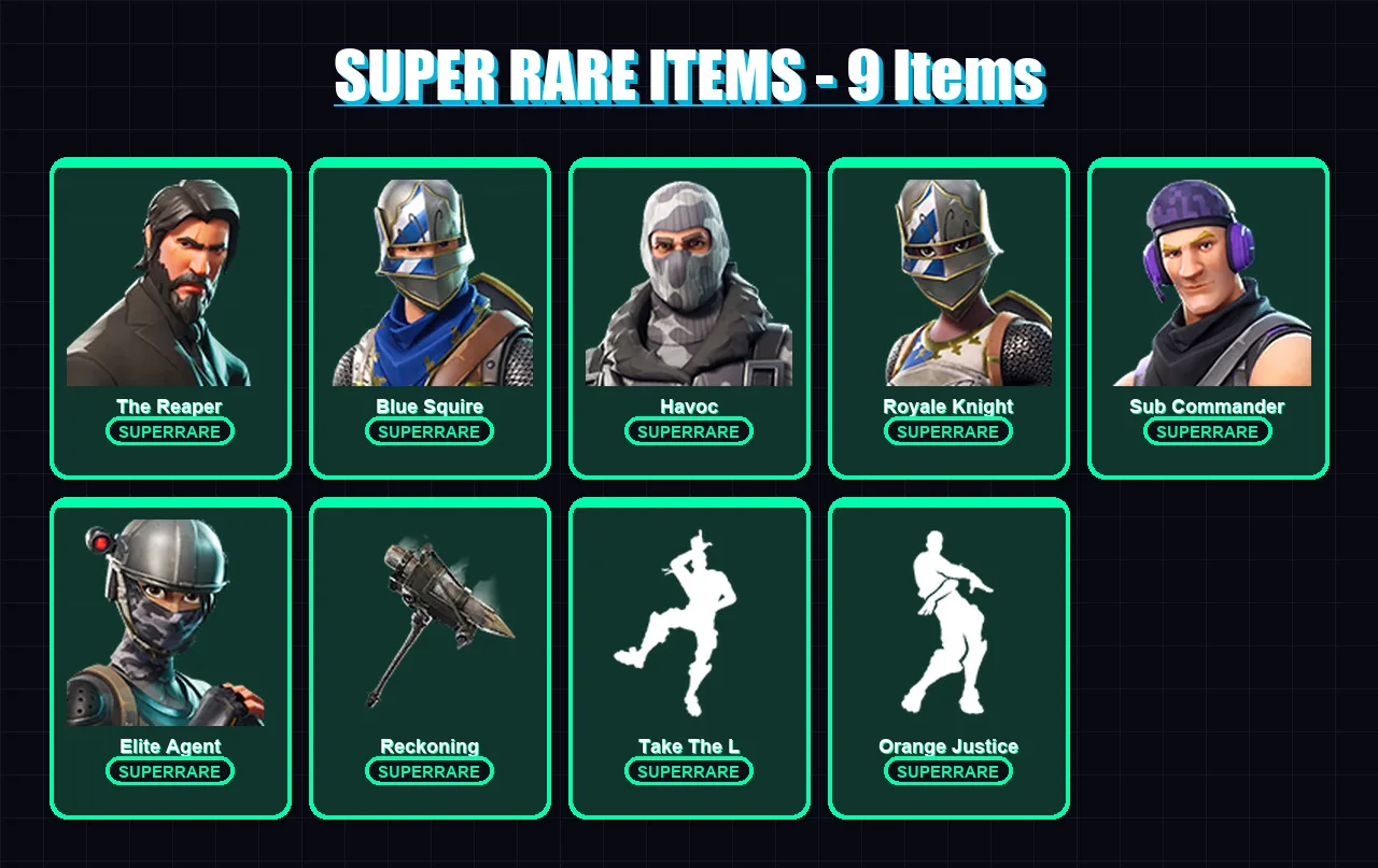 [PC/PSN] | The Reaper | Blue Squire | Havoc | Royale Knight | Sub Commander | 53 skin | 44 pickaxe | 41 emote | 53 glider | Lv656