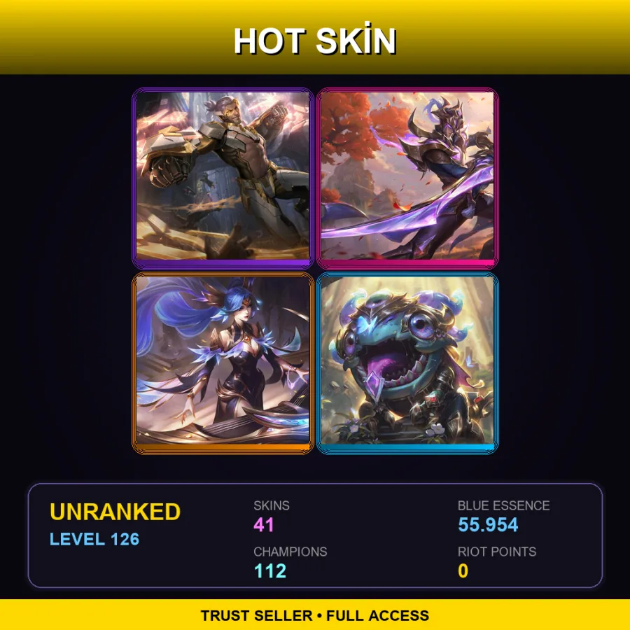 TR | Lv126 | Unranked | 41 Skin | 112 Champ — Battle Academia Katarina