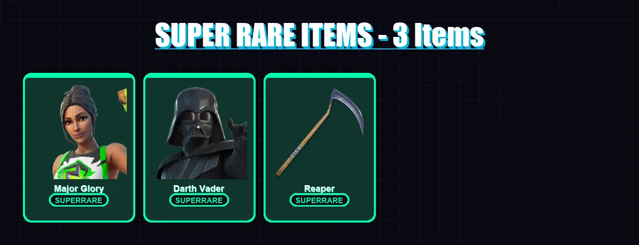 [PC/PSN] | Major Glory | Darth Vader | Torin | Malik | Snap | 110 skin | 153 pickaxe | 84 emote | 104 glider | Lv2181
