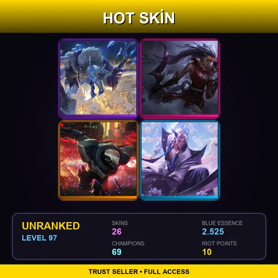 ME | Lv97 | Unranked | 26 Skin | 69 Champ — Soul Fighter Viego