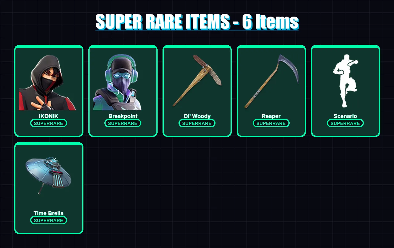 [PC/XBOX] | IKONIK | Breakpoint | Zeus | Midas Rex | Omegarok | 250 skin | 320 pickaxe | 303 emote | 191 glider | Lv3734