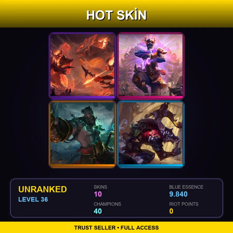 LAS | Lv36 | Unranked | 10 Skin | 40 Champ