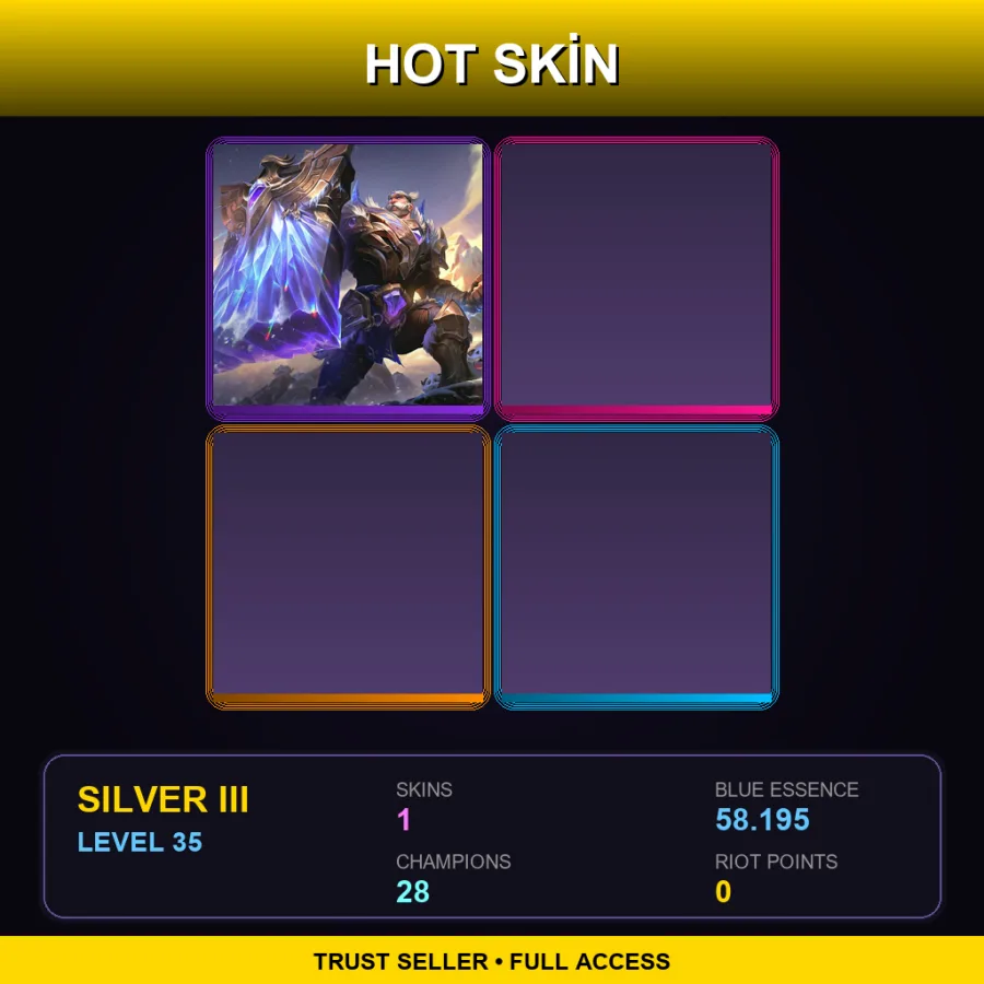NA | Lv35 | Silver III | 1 Skin | 28 Champ