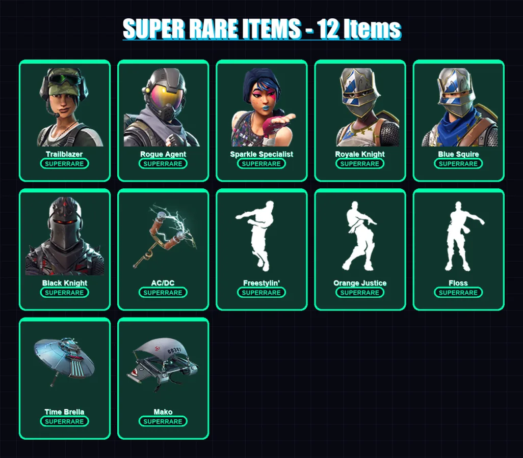 [PC/XBOX/PSN] | Trailblazer | Rogue Agent | Sparkle Specialist | Royale Knight | Blue Squire | 101 skin | 88 pickaxe | 63 emote | 66 glider | Lv800 — Fortnite account