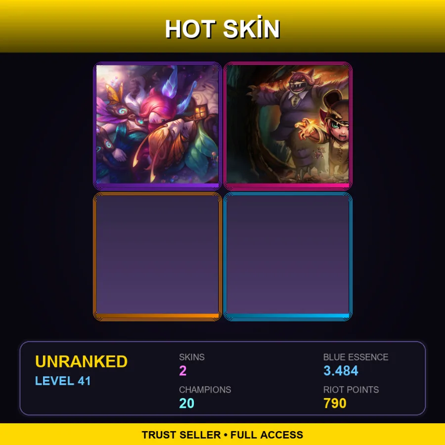 EUW | Lv41 | Unranked | 2 Skin | 20 Champ