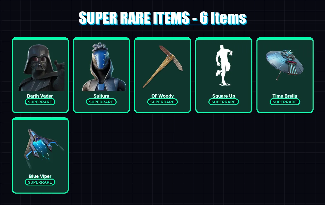 [PS4/PS5/XBOX/PC] | Darth Vader | Sultura | Son Goku | Spire Assassin | Luxe | 162 skin | 174 pickaxe | 137 emote | 149 glider | Lv2281