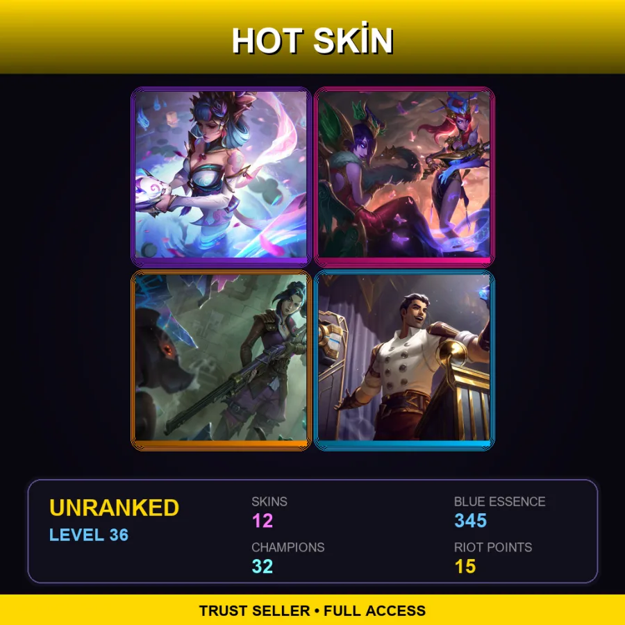 EUW | Lv36 | Unranked | 12 Skin | 32 Champ — Muay Thai Lee Sin