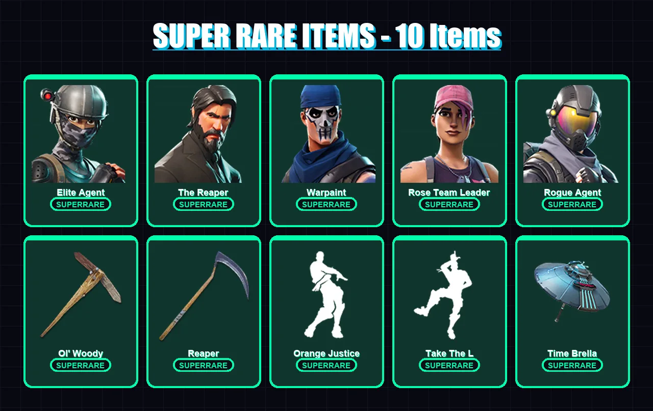 [PC/PSN] | Elite Agent | The Reaper | Warpaint | Rose Team Leader | Rogue Agent | 140 skin | 134 pickaxe | 120 emote | 110 glider | Lv1392 — Fortnite account
