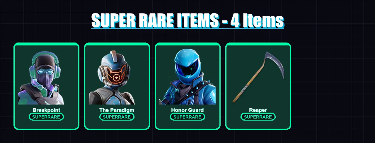 [PC/PSN] | Breakpoint | The Paradigm | Honor Guard | Malice | Sentinel | 62 skin | 67 pickaxe | 65 emote | 44 glider | Lv817