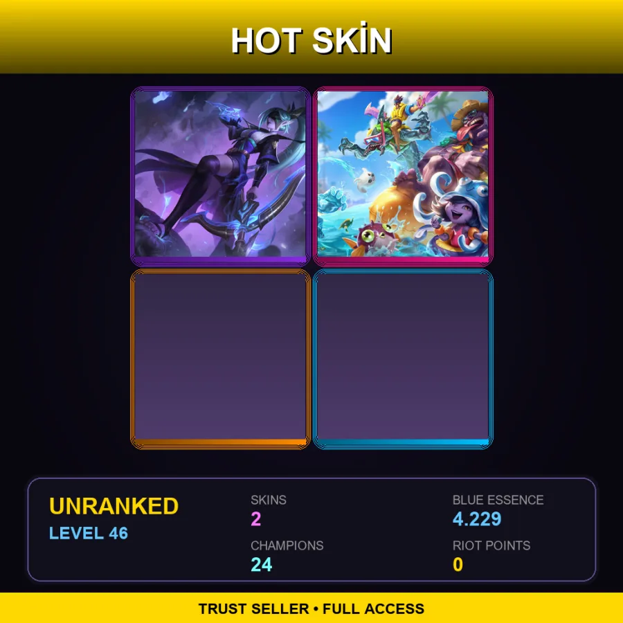 EUW | Lv46 | Unranked | 2 Skin | 24 Champ — LoL account