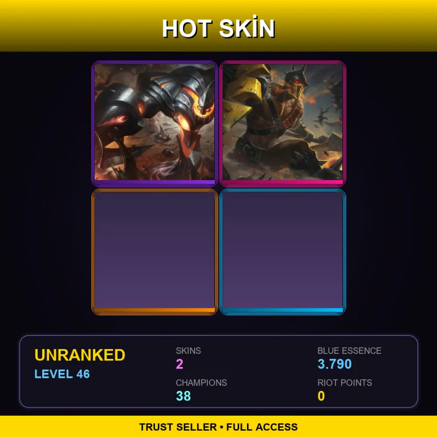 EUW | Lv46 | Unranked | 2 Skin | 38 Champ with Diana