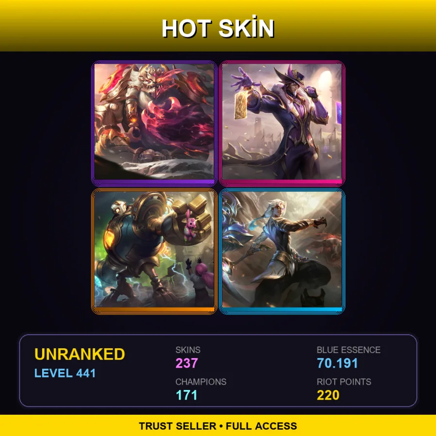EUW | Lv441 | Unranked | 237 Skin | 171 Champ — Creator Viktor