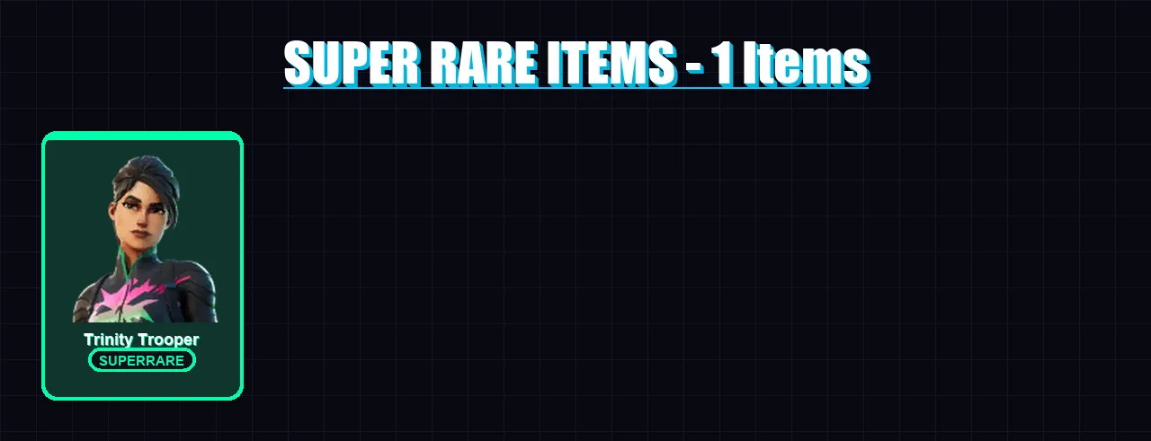 [PC] | Trinity Trooper | Galaxy Scout | Peter Griffin | Valeria | Hope | 22 skin | 41 pickaxe | 25 emote | 32 glider | Lv420
