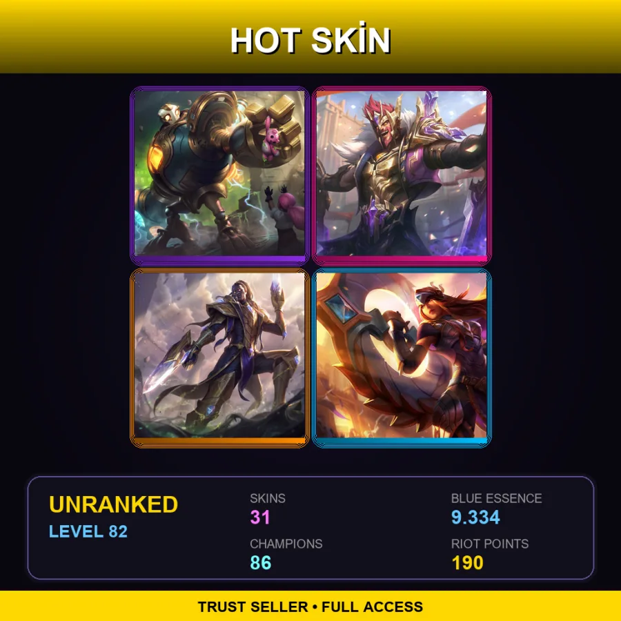 LAS | Lv82 | Unranked | 31 Skin | 86 Champ — Wicked Leblanc