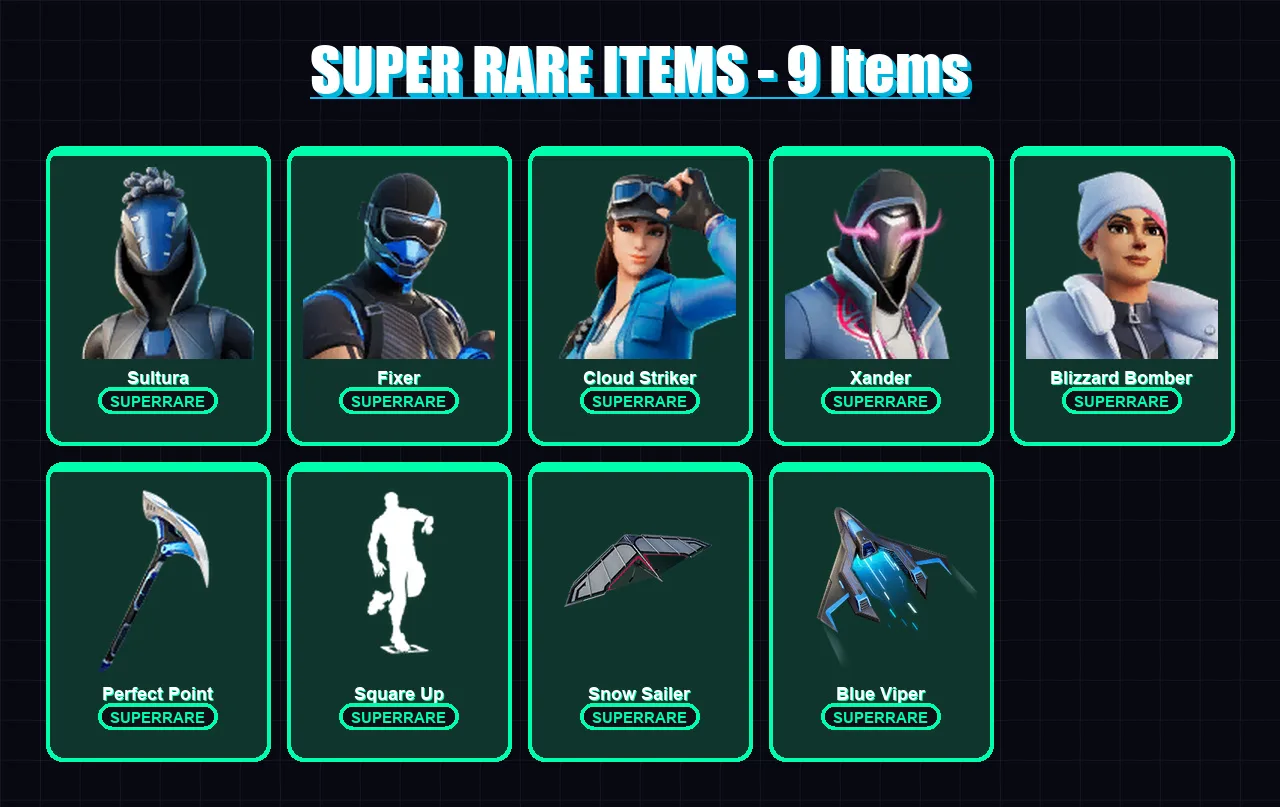 [PS4/PS5/XBOX/PC] | Sultura | Fixer | Cloud Striker | Xander | Blizzard Bomber | 90 skin | 117 pickaxe | 97 emote | 82 glider | Lv1165 — Fortnite account