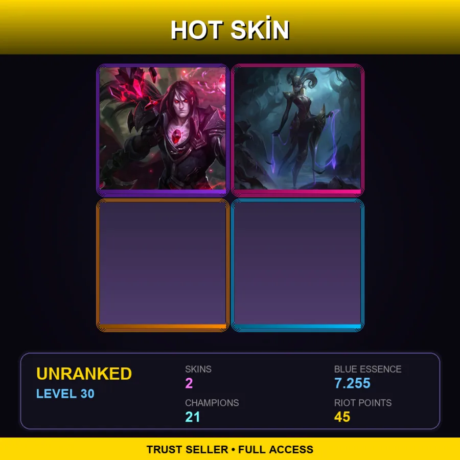 NA | Lv30 | Unranked | 2 Skin | 21 Champ
