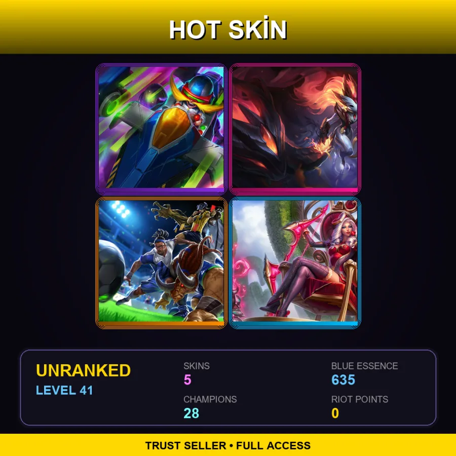 EUNE | Lv41 | Unranked | 5 Skin | 28 Champ