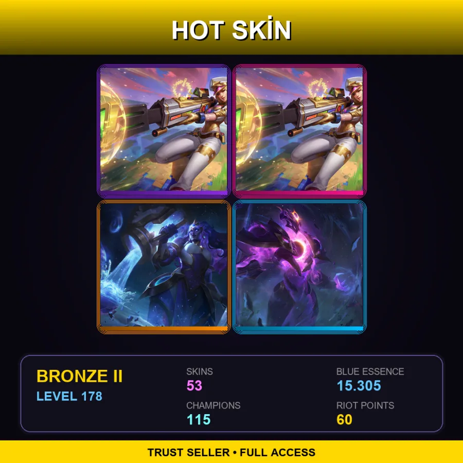 LAN | Lv178 | Bronze II | 53 Skin | 115 Champ
