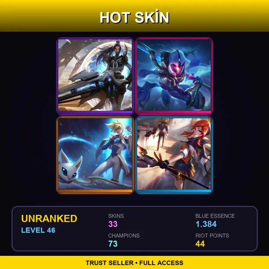 SG | Lv46 | Unranked | 33 Skin | 73 Champ — Mecha Kingdoms Leona