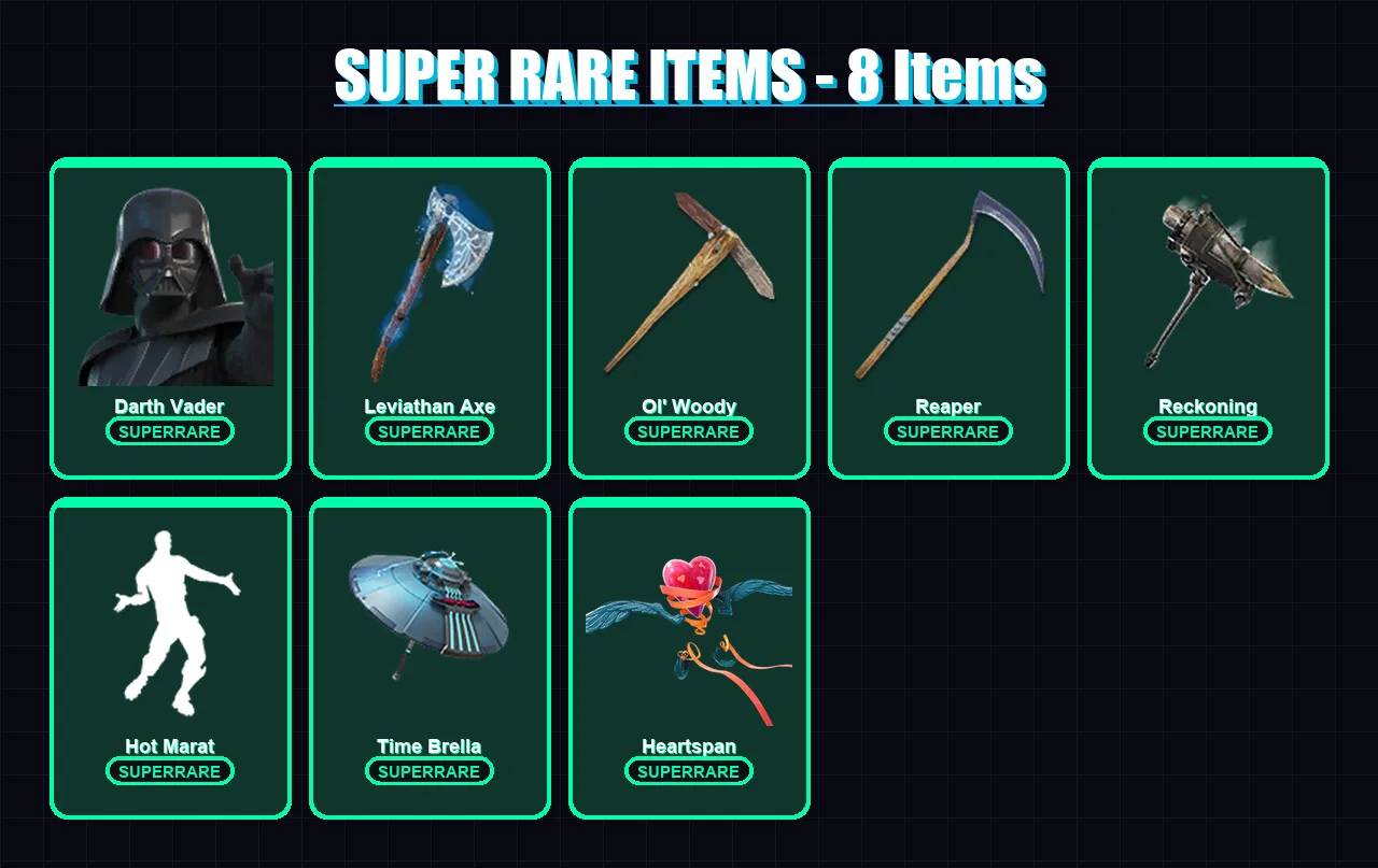 [PC/PSN] | Darth Vader | Predator | Singularity | Spectra Knight | Vendetta | 291 skin | 305 pickaxe | 245 emote | 260 glider | Lv4263