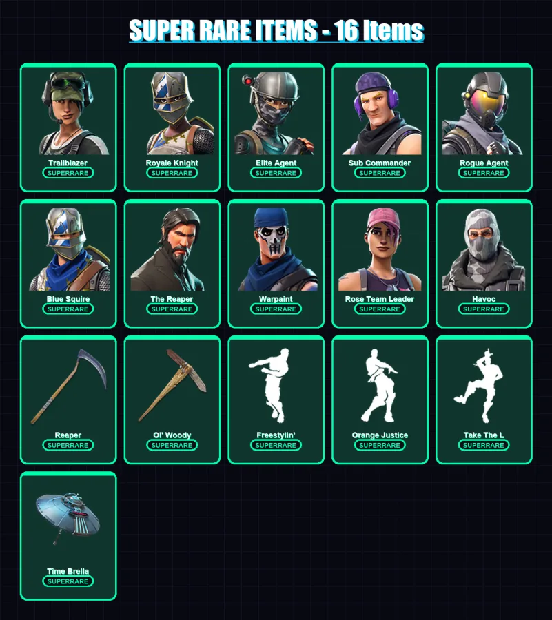 [PC/PSN] | Trailblazer | Royale Knight | Elite Agent | Sub Commander | Rogue Agent | 84 skin | 88 pickaxe | 83 emote | 64 glider | Lv833