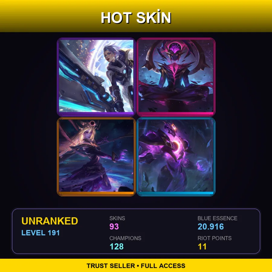 SG | Lv191 | Unranked | 93 Skin | 128 Champ — Dunkmaster Darius