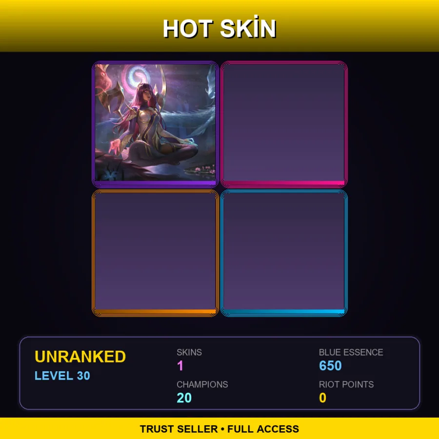 EUW | Lv30 | Unranked | 1 Skin | 20 Champ