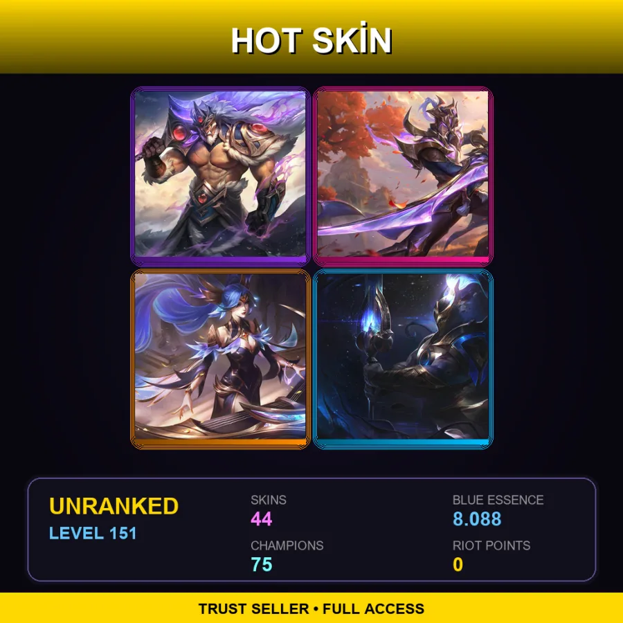 EUNE | Lv151 | Unranked | 44 Skin | 75 Champ — Lollipoppy