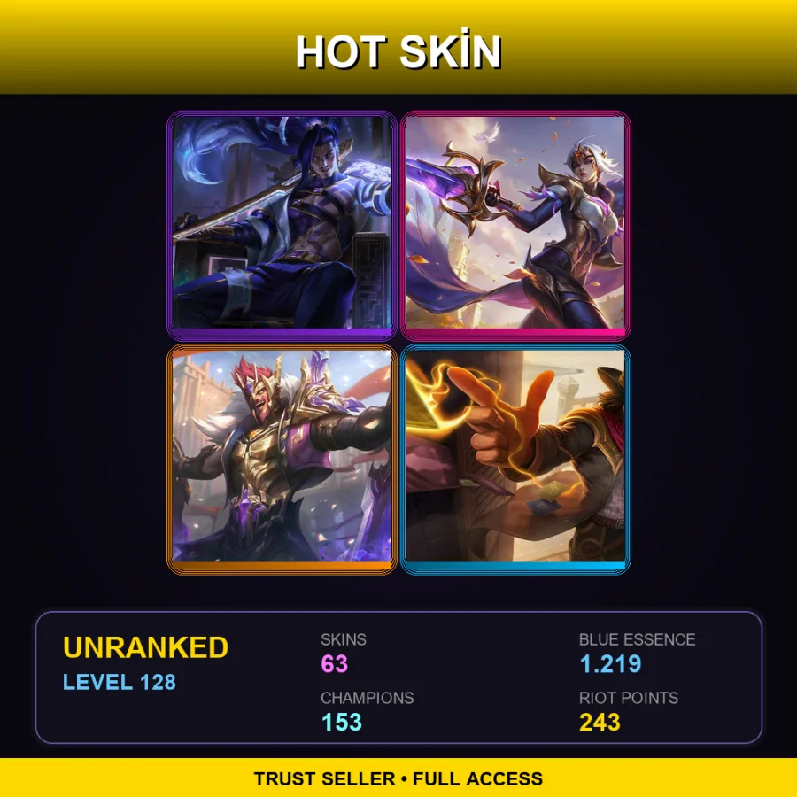 TR | Lv128 | Unranked | 63 Skin | 153 Champ — Spirit Blossom Ashe