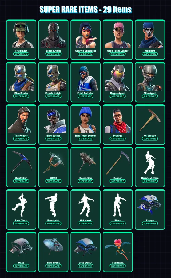 [PS4/PS5/XBOX/PC] | Trailblazer | Black Knight | Sparkle Specialist | 53 skin | Lv675