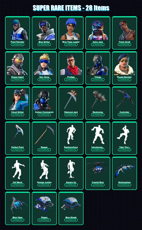 [PS4/PS5/XBOX/PC] | Point Patroller | Blue Striker | Blue Team Leader | 82 skin | Lv811